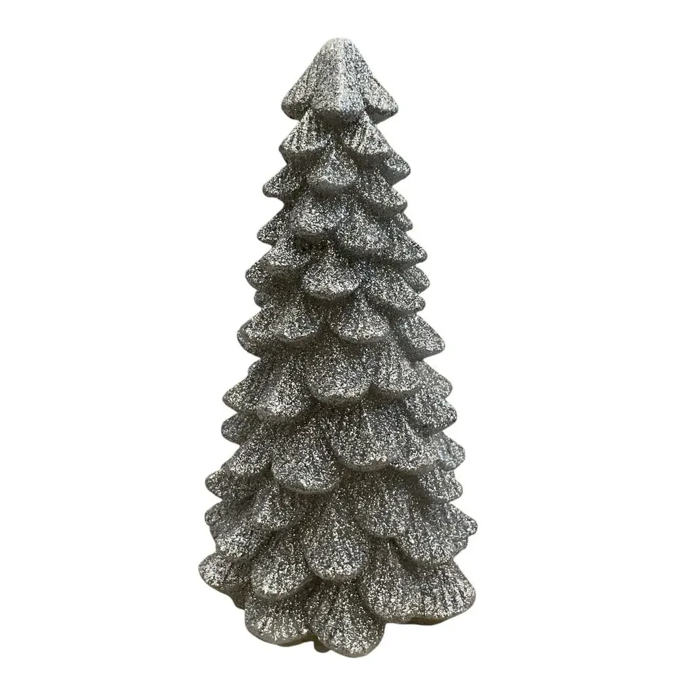34TH & PINE Silver Glitter LED Christmas Tree Candle  Light Up Holiday Decor NEW